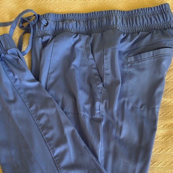 healing hands Pants - XS Healing Hands Blue Jogger Scrubs bottoms pants drawstring waist